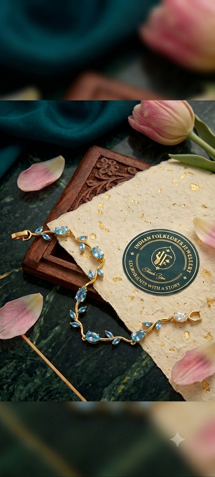 The Indigo Tulip Buds Bracelet