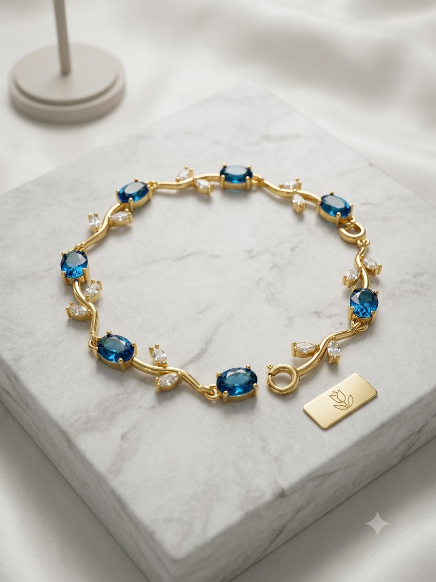 The Indigo Tulip Buds Bracelet