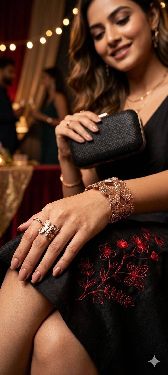 The Maripose Bracelet and Ring Muse