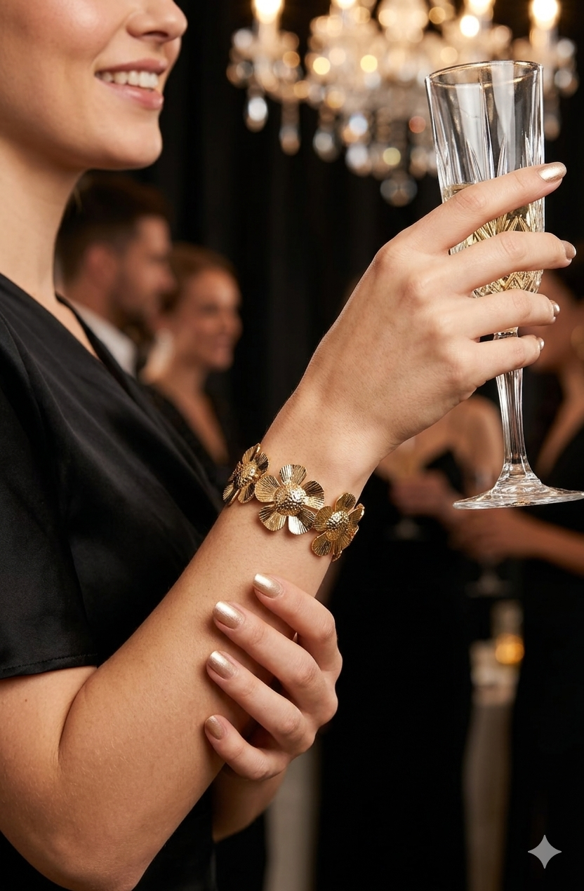Floral Cuff Bracelet