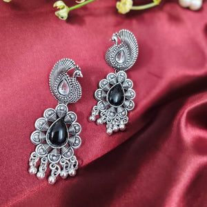 Ethnic Peacock Jhumki Earrings: