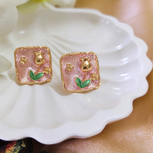 The Blush Flora Studs
