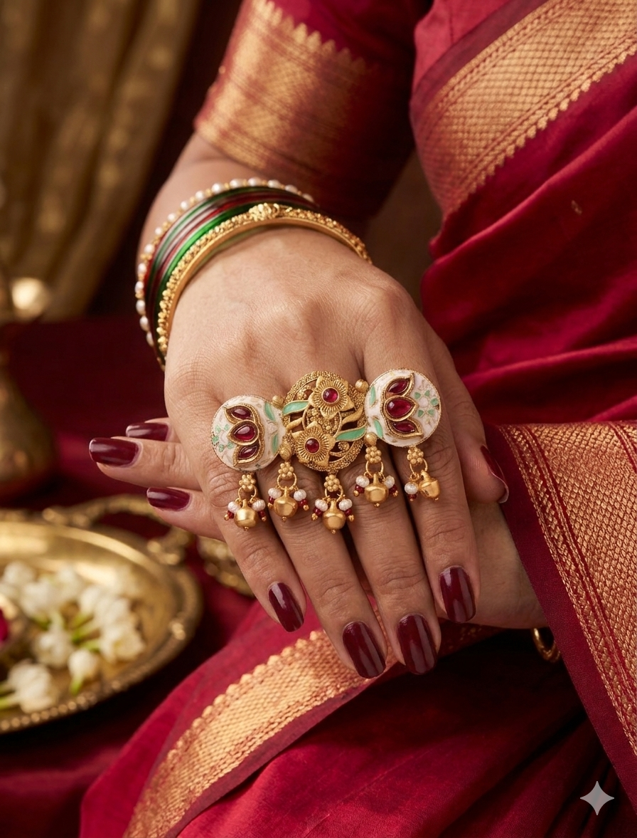 Meenakari Statement Ring