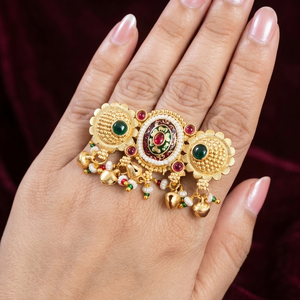 Kashmiri Triple Finger Ring