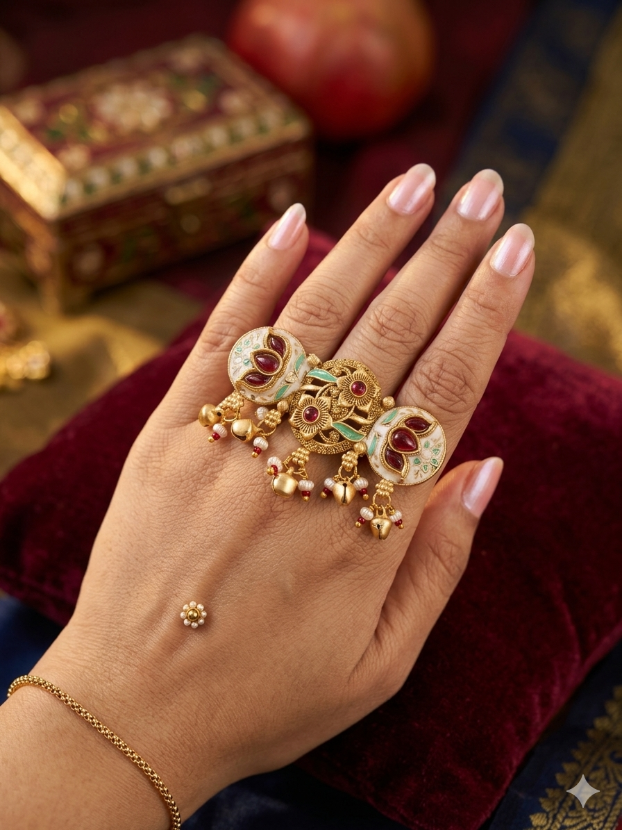 Meenakari Statement Ring
