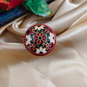 Midnight Bloom Meenakari