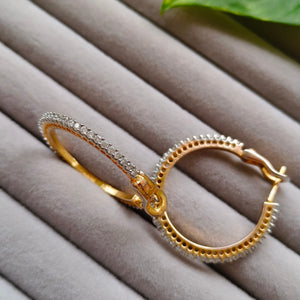 SILVER CZ HOOPS