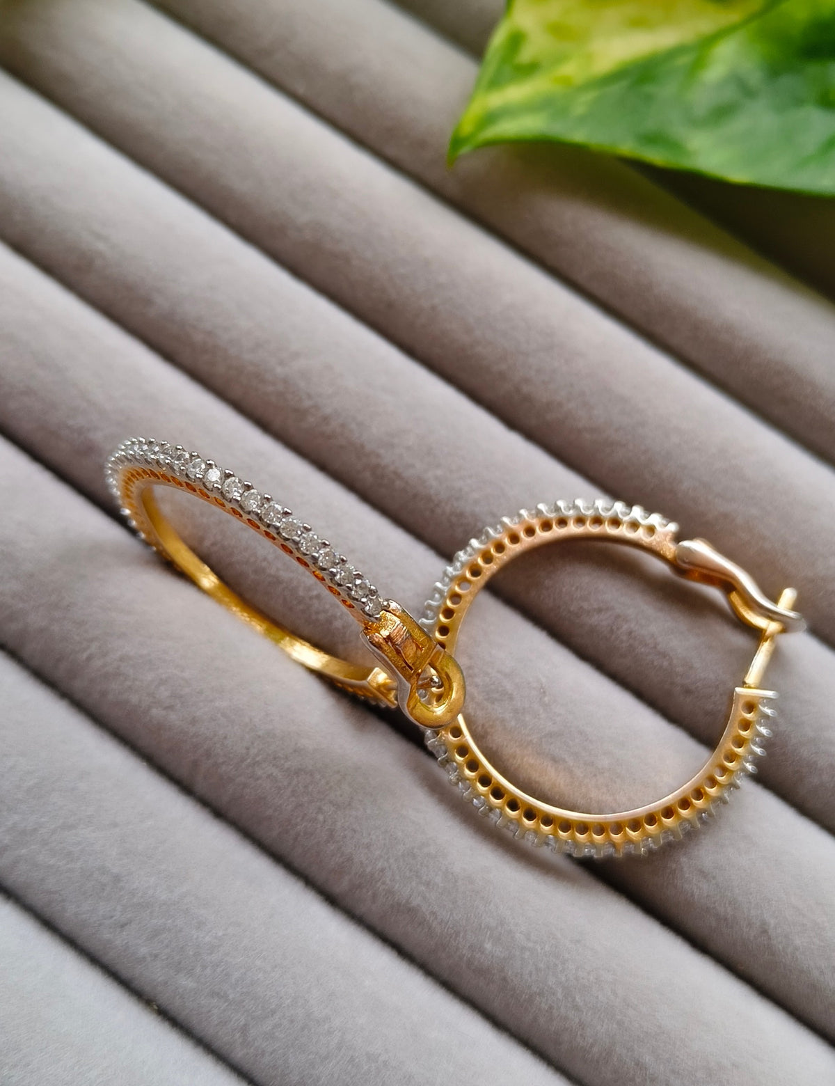 SILVER CZ HOOPS
