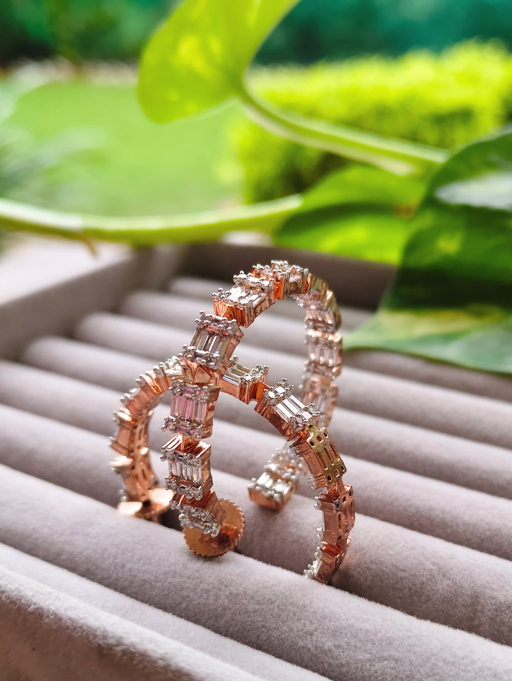 Rose Mosaic Hoops