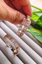Rose Mosaic Hoops