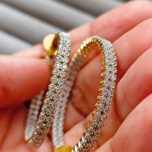 Frost & Gold Hoops