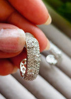 SILVER TONE BALI OR HOOP EARRINGS