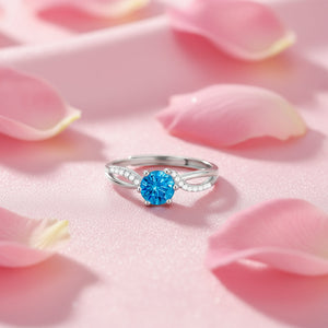 Ocean’s Forever Solitaire Rhodium Plated Ring (Adjustable)