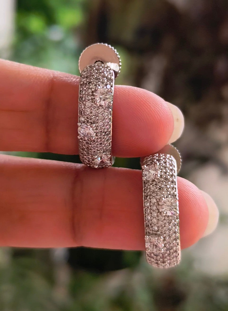 SILVER TONE BALI OR HOOP EARRINGS