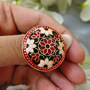 Midnight Bloom Meenakari