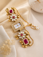 Kashmiri Kundan Style Bracelet Watch